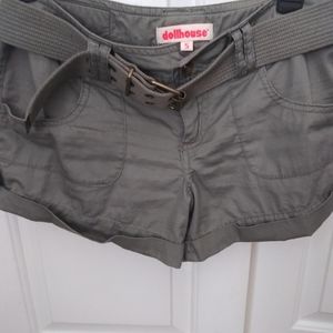Army olive green cargo shorts